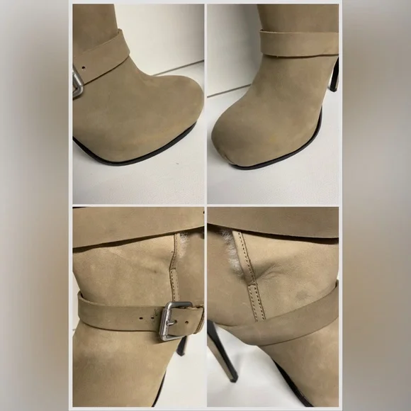 Pour La Victoire Lizzie Boots Grey Taupe Fur 8 - Picture 10 of 11